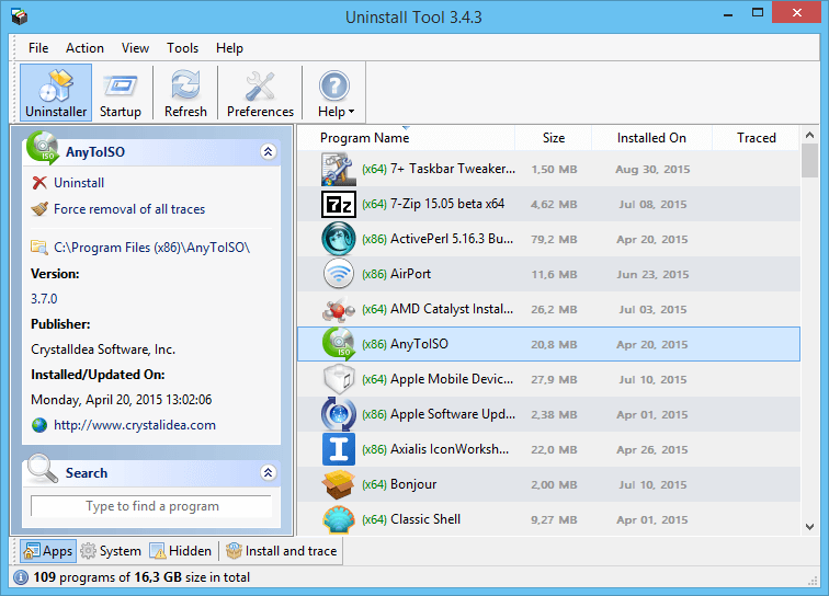 Uninstall Tool 3.7.4 Build 5725