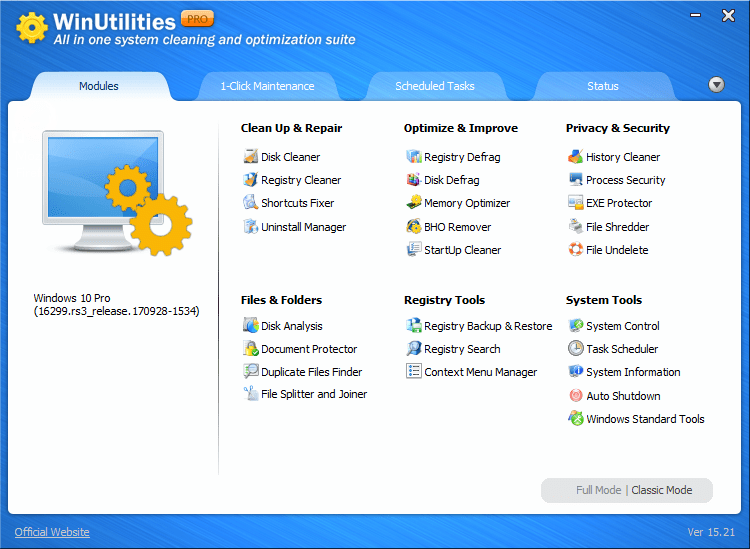 WinUtilities Professional 15.8 Full