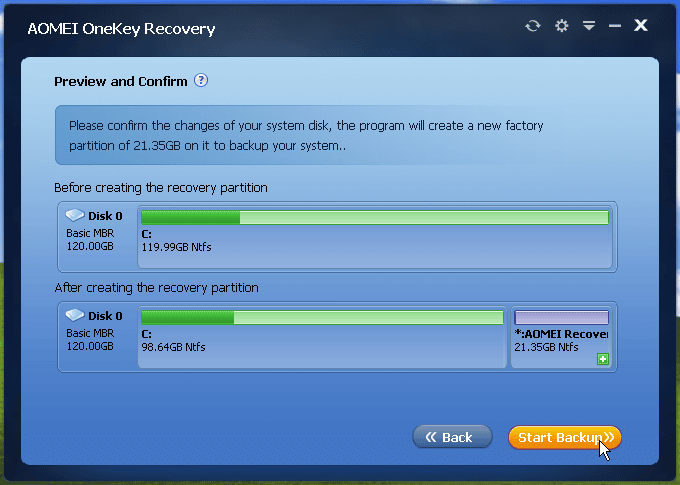 AOMEI OneKey Recovery Professional 1.7.1 Full