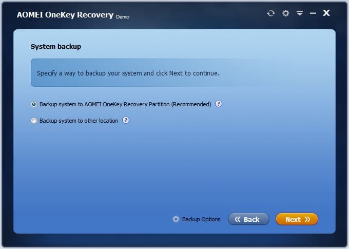 AOMEI OneKey Recovery Professional 1.7.1 Full