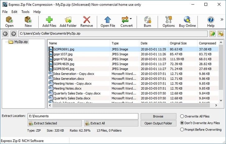 NCH Express Zip Plus 10.00 Free Download