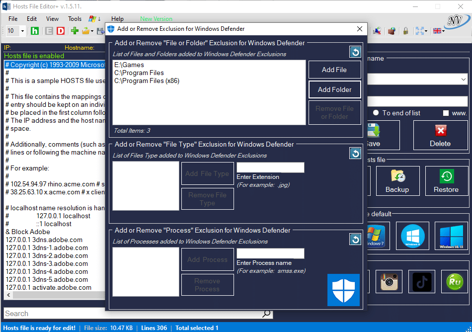 Hosts File Editor+ 1.5.12 Free Download