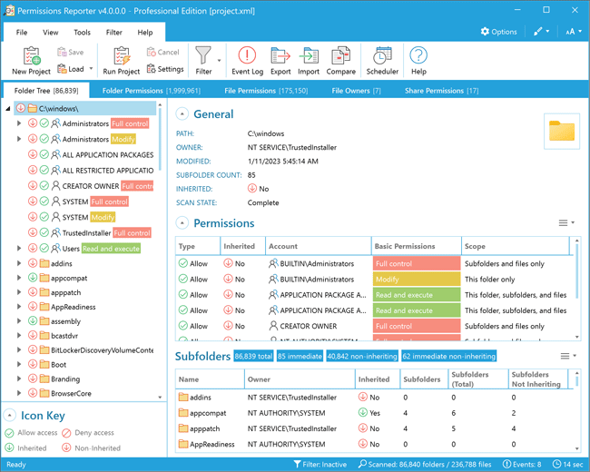 NTFS Permissions Reporter 4.0.478.0 Pro / Enterprise Full