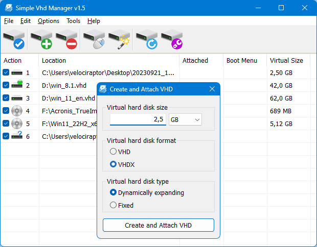 Sordum Simple VHD Manager 1.5 Free Download