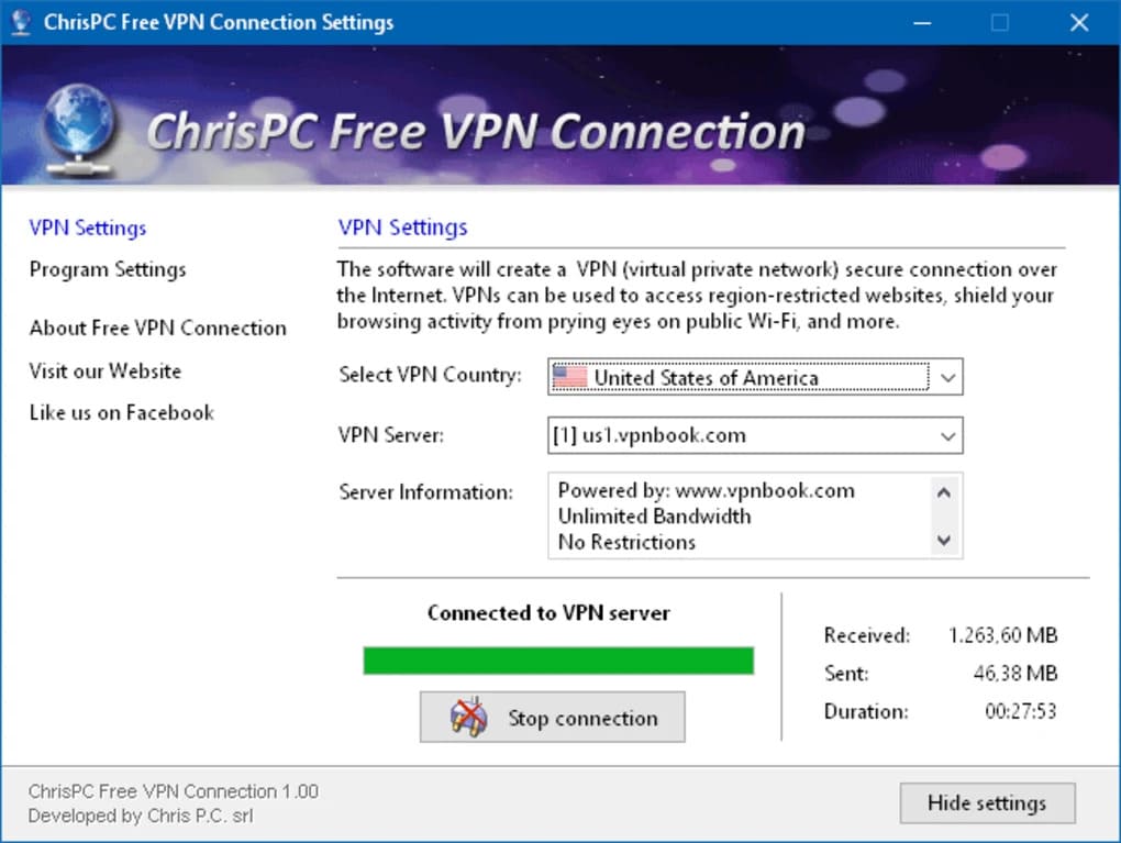 ChrisPC Free VPN Connection 4.11.15 Free Download