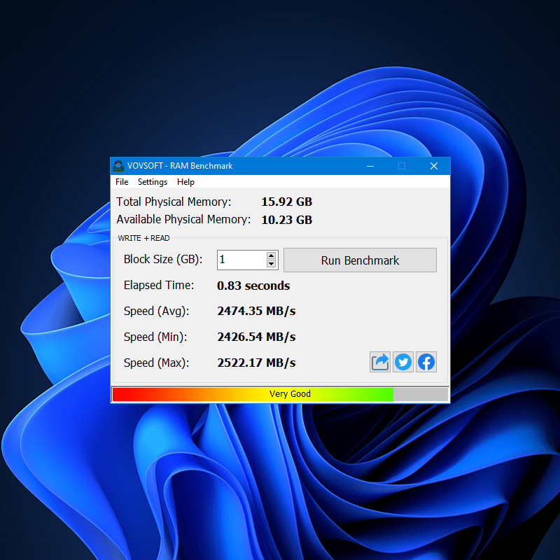 Vovsoft RAM Benchmark 1.4 Free Download